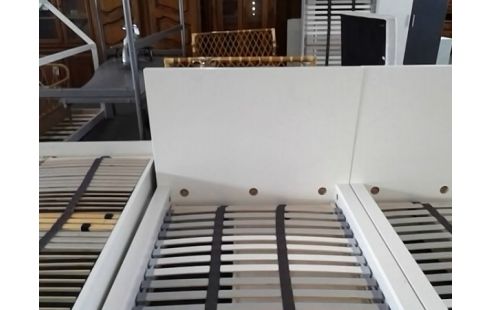 LIT BLANC IKEA 90X200 AVEC 2 TIROIRS