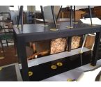 TABLE NOIRE MODERNE 130X80 + 1 ALLONGE