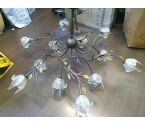 SUSPENSION METAL ET VERRE FLEURS (+VERRE RECHANGE)