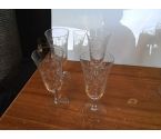 LOT DE 4 FLUTES VERRES