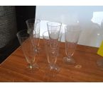 LOT DE 5 FLUTES VERRES