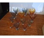 LOT DE VERRES COLORES
